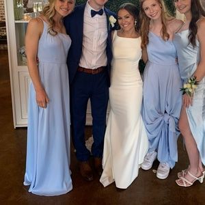 Ice blue DB bridesmaid dress